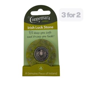 Connemara marble luck stone from Ireland. The ancient Celts believed that a stone with a natural hole brought good luck and protection from evil.