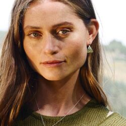 Trinity Knot Connemara Marble Earrings