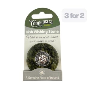 Wishing stone makes a thoughtful Irish Gift. Made from 100% genuine and natural gemstone Connemara marble. A true piece of Ireland.