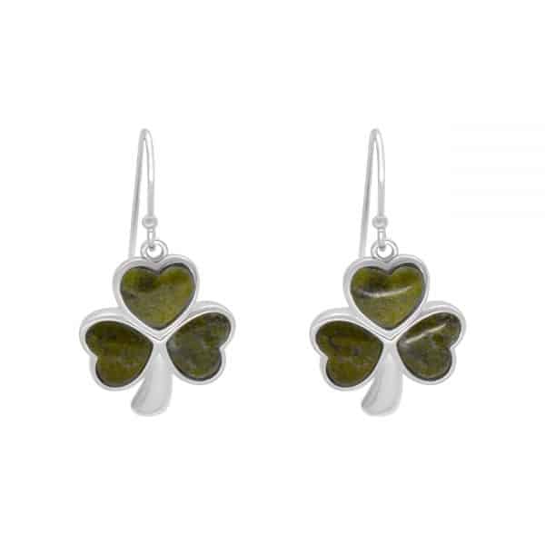 Inlaid Shamrock Earrings