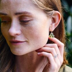 The luck of the Irish comes to you with our Connemara Marble Shamrock earrings. Irish sterling silver with unique Connemara Marble. Handcrafted in Ireland.