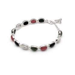 Colours of Ireland bracelet. The four stones are emblematic of the four corners of Ireland. Complete the set with the matching Connemara Marble Necklace.