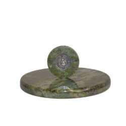 Carry your Guardian Angel with you wherever you go. This genuine Connemara marble Irish angel stone inset with a disc is perfect for your handbag or pocket.