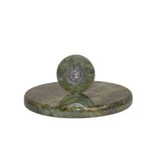Carry your Guardian Angel with you wherever you go. This genuine Connemara marble Irish angel stone inset with a disc is perfect for your handbag or pocket.