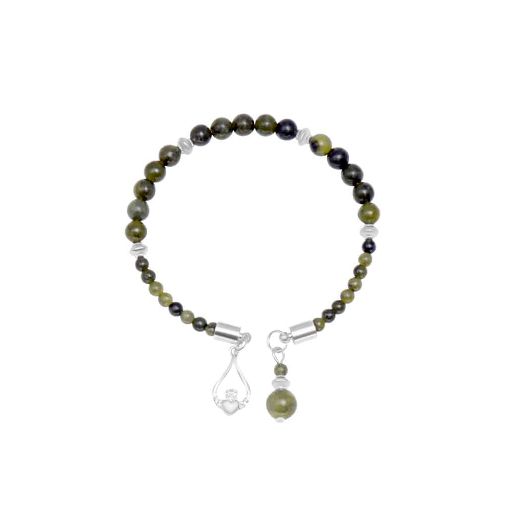 Claddagh Horseshoe Connemara Marble Bracelet Connemara Marble