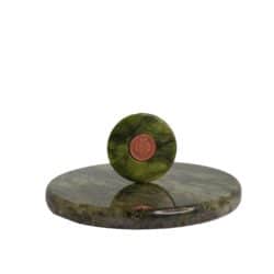 Lucky Penny with Connemara Marble. Irish legend has it that you should always keep a one penny coin with you for luck. Genuine Irish coin.