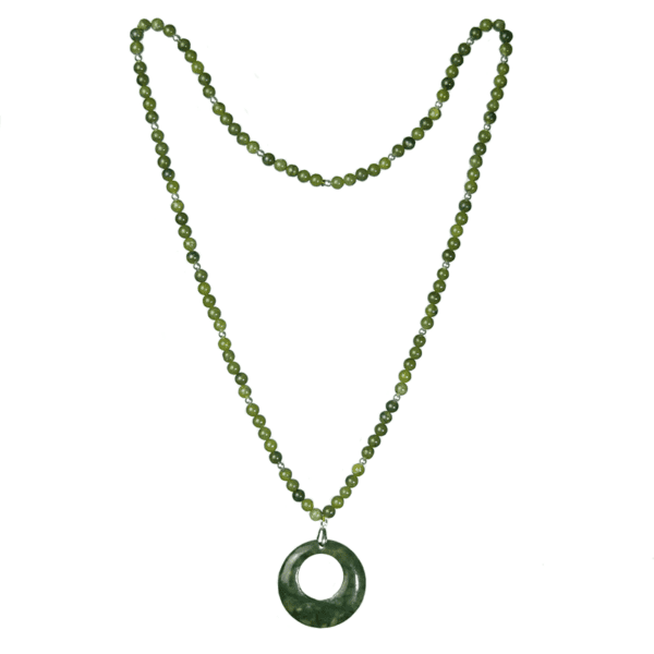Known as the Irish String of Pearls our 32" Connemara Marble necklace with and Irish Luck Stone to keep you safe and bring you luck.