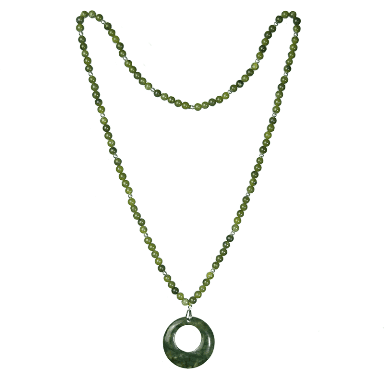 Known as the Irish String of Pearls our 32" Connemara Marble necklace with and Irish Luck Stone to keep you safe and bring you luck.