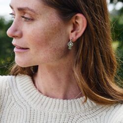 Celtic Cross Trinity Knot Connemara Marble Pendant