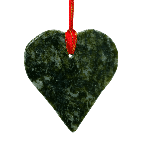 Heart of Ireland, genuine Connemara Marble, natural gemstone hanging decoration. The perfect, authentic gift from Ireland. Hand carved in Ireland.
