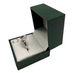 Ruby Red Silver Claddagh Ring. Handcrafted in Ireland. Special Event Piece. Hallmarked silver and presented gift boxed. Love, loyalty and friendship.