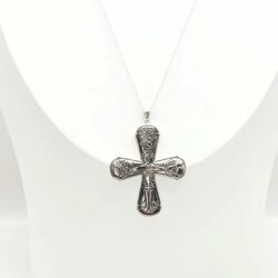 Irish sterling silver Celtic Cross, handcrafted in Ireland with 925 hallmarked silver. Presented on an 18