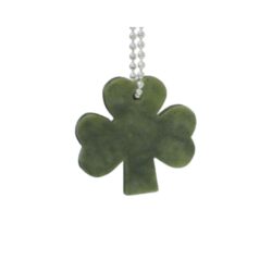 Shamrock Connemara Marble key chain or purse charm. Handcrafted in Ireland with green, natural marble. Silver tone ball chain.