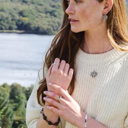 Vintage Style Antique Tone Connemara Marble Bracelet