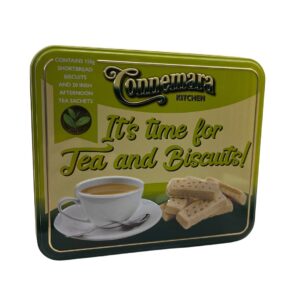 Shortbread biscuits and Irish afternoon tea Connemara Kitchen. The smooth green leaf tea with the rich, buttery flavor of shortbread is such a treat.