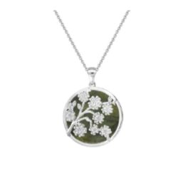 Our silver four leaf clover pendant is hand crafted in Ireland with Connemara Marble and sterling silver. Natural and unique Celtic jewelry from Ireland.