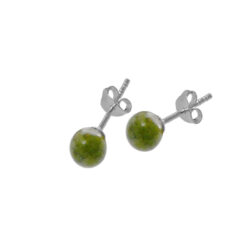 Silver stud Connemara Marble earrings. Hand crafted in Ireland with our natural and unique gemstone found only in the West of Ireland.