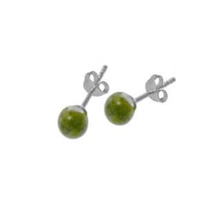 Silver stud Connemara Marble earrings. Hand crafted in Ireland with our natural and unique gemstone found only in the West of Ireland.