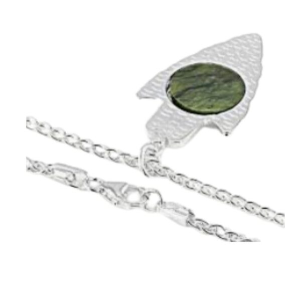 Viking rune silver arrowhead pendant hand crafted in Ireland with green Connemara Marble gemstone. Norse strength and endurance, unisex piece.