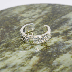 Claddagh Torc Style Connemara Marble ring. Hand crafted in Ireland with genuine, natural gemstone Connemara Marble. Love, loyalty and friendship.