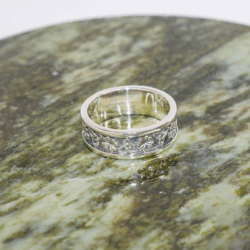 Symbols of Ireland silver band ring has been hand crafted in Ireland with hallmarked Irish sterling silver. Celebrate your Irish heritage with Celtic style. Made in Ireland by Connemara Marble Jewelry