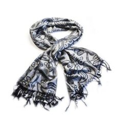 Black and Grey Pashmina Scarf from Ireland