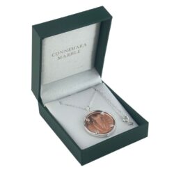 Sterling Silver 2 pence Irish coin pendant. Genuine coin, minted in Ireland. Presented on an 18