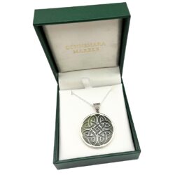 Limited Edition Celtic Knot Silver Connemara Marble Pendant