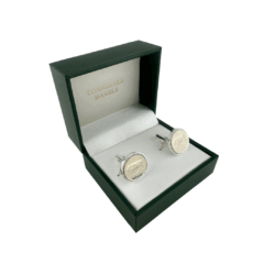 Add a touch of Irish heritage to your wardrobe with these striking cufflinks, crafted from authentic pre-euro 5p Irish coins no longer in circulation.