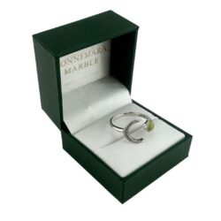 Sun and Moon silver Connemara Marble ring. 