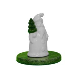 Celebrate Christmas with this porcelain Irish Santa in a traditional Aran-stitch jumper, seated on genuine Connemara marble. A unique Irish holiday gift!