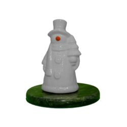 Add Irish charm to your holidays with this porcelain snowman in an Aran sweater, sitting on a Connemara marble base. A festive keepsake gift!