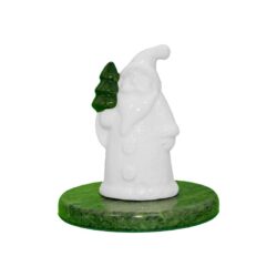Celebrate Christmas with this porcelain Irish Santa in a traditional Aran-stitch jumper, seated on genuine Connemara marble. A unique Irish holiday gift!