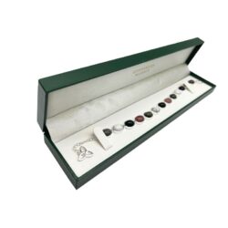 Colors of Ireland bracelet. The four stones are emblematic of the four corners of Ireland. Hand crafted in Ireland with sterling silver and presented boxed.