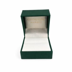 Connemara Marble Jewelry hinged gift box with Irish Shamrock