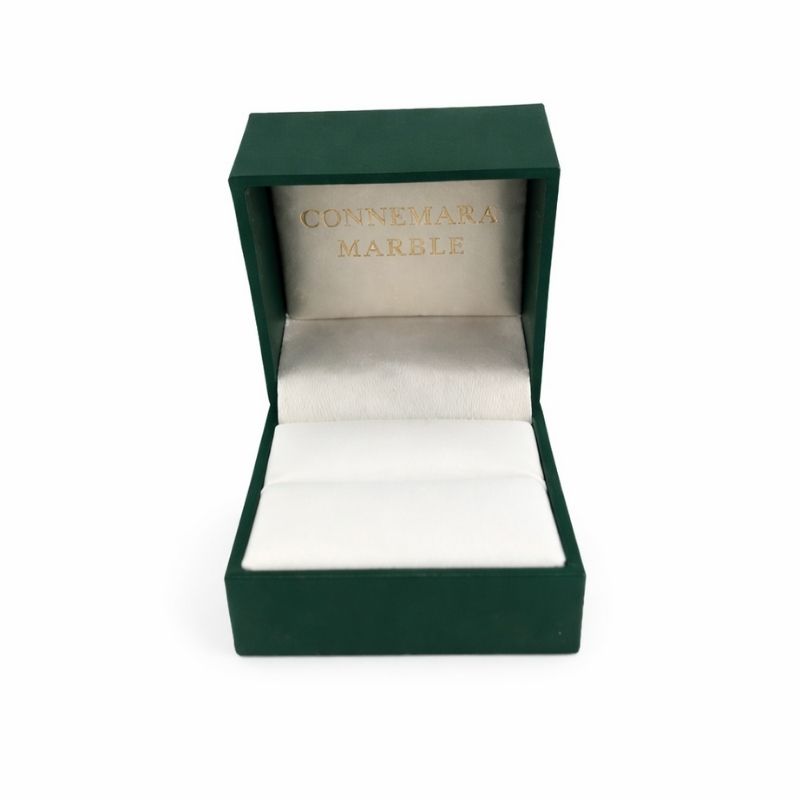 Connemara Marble Jewelry hinged gift box with Irish Shamrock