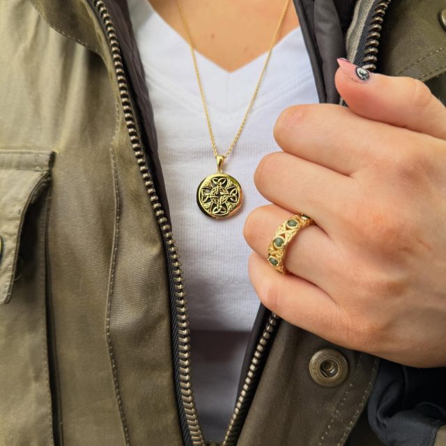 GOLD ☘️ 

Shop our gold collection online at connemaramarble.com 

#goldjewellery #connemaramarble #ireland