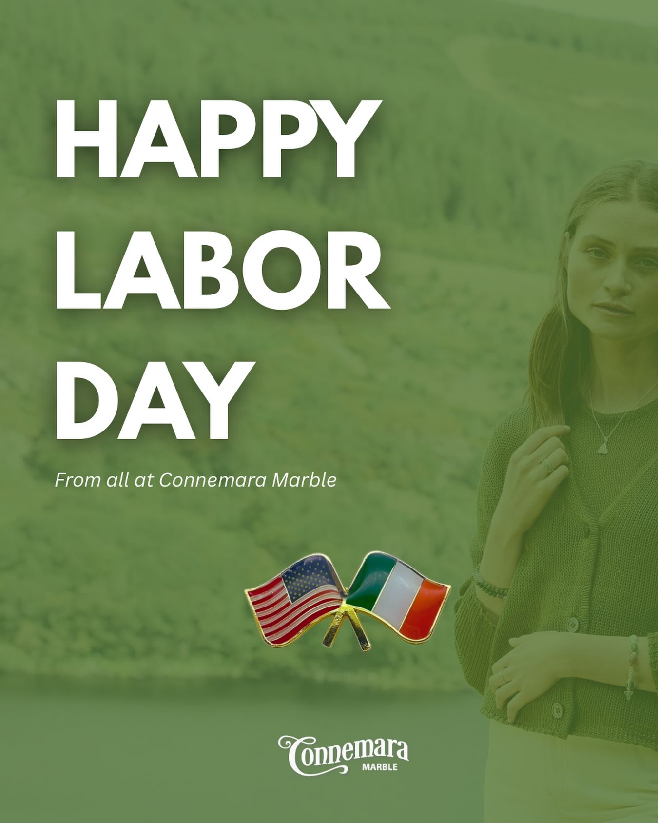 Wishing our friends in the USA a very Happy Labor day! 

After the weekend celebrations, why not treat yourself to some Connemara Marble Jewlery to mark the occasion! 

We have 20% off pendants over on connemaramarble.com! Shop now! ☘️💚

#shopnow #labordayweekend #connemaramarble.com