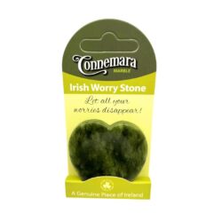 Irish heart Connemara Marble worry stone from Ireland.