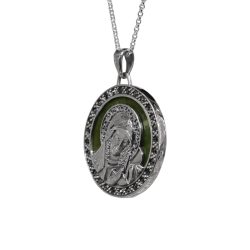 Our Lady silver pendant is hand crafted in Ireland. Whether worn for faith, heritage, or style, this piece embodies Irish craftsmanship and devotion.